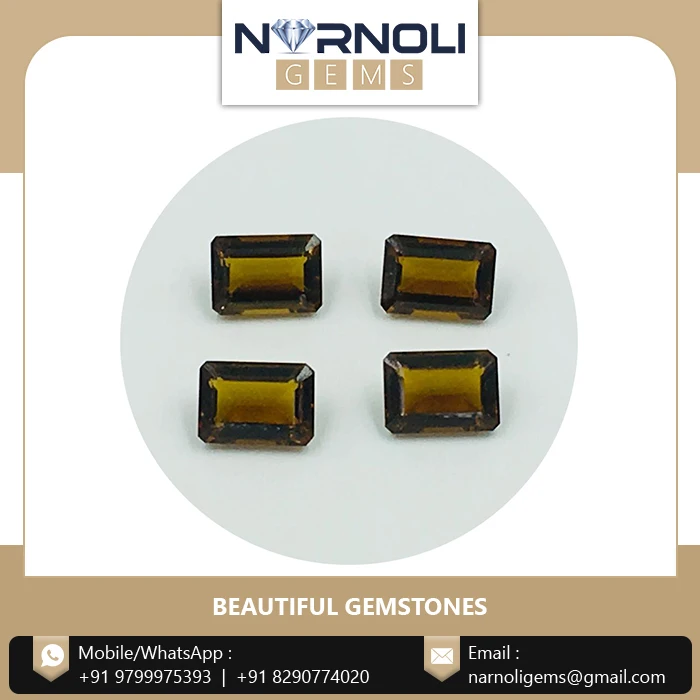 Octagon Gemstone Semiprecious Gold Quartz Premium Beautiful Appearance Green Natural Narnoli Gems Jewellery Oval Cut 14 X 10 Mm