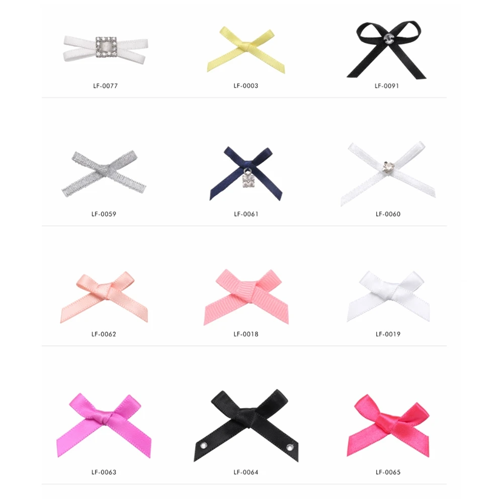 OEM Decorative Fabric Ribbon Bow for Underwear Accessories Small Satin Ribbon Bows