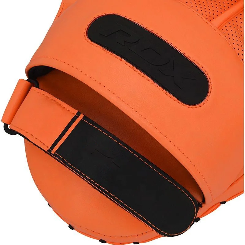 Black Orange Top Quality Punching Target Focus Mitts Durable Leather Boxing Focus Pad