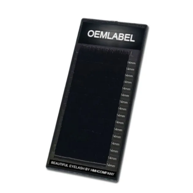 Korea Ellipse Flat False Eyelash Extensions Split Tips Ellipse Shaped Eyelashes Individual mink false lashes HMH COMPANY_238