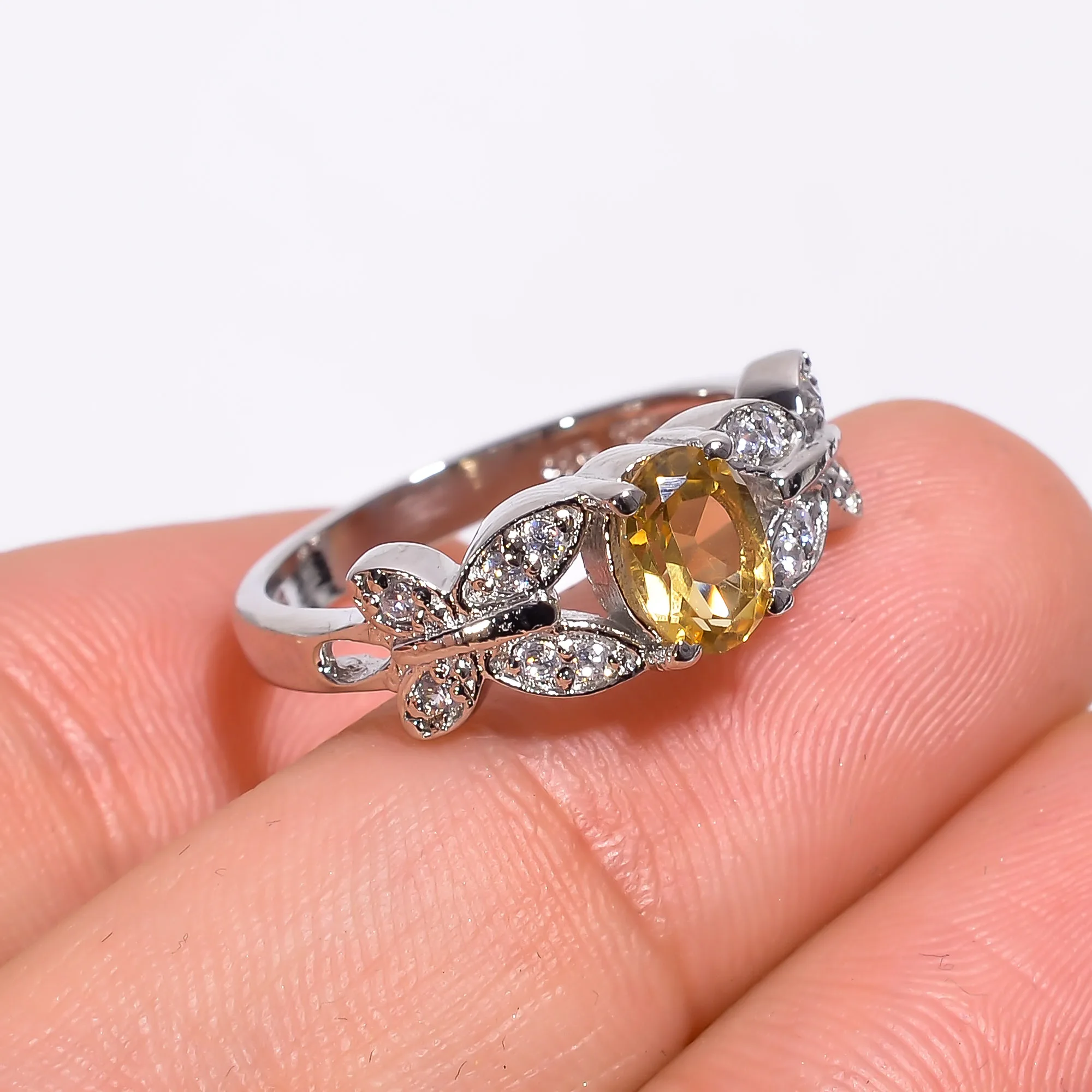 Кольца из натурального Луна с несколькими аметистами цитрином свадебные ювелирные украшения для женщин модные кольца 925 стерлингового серебра