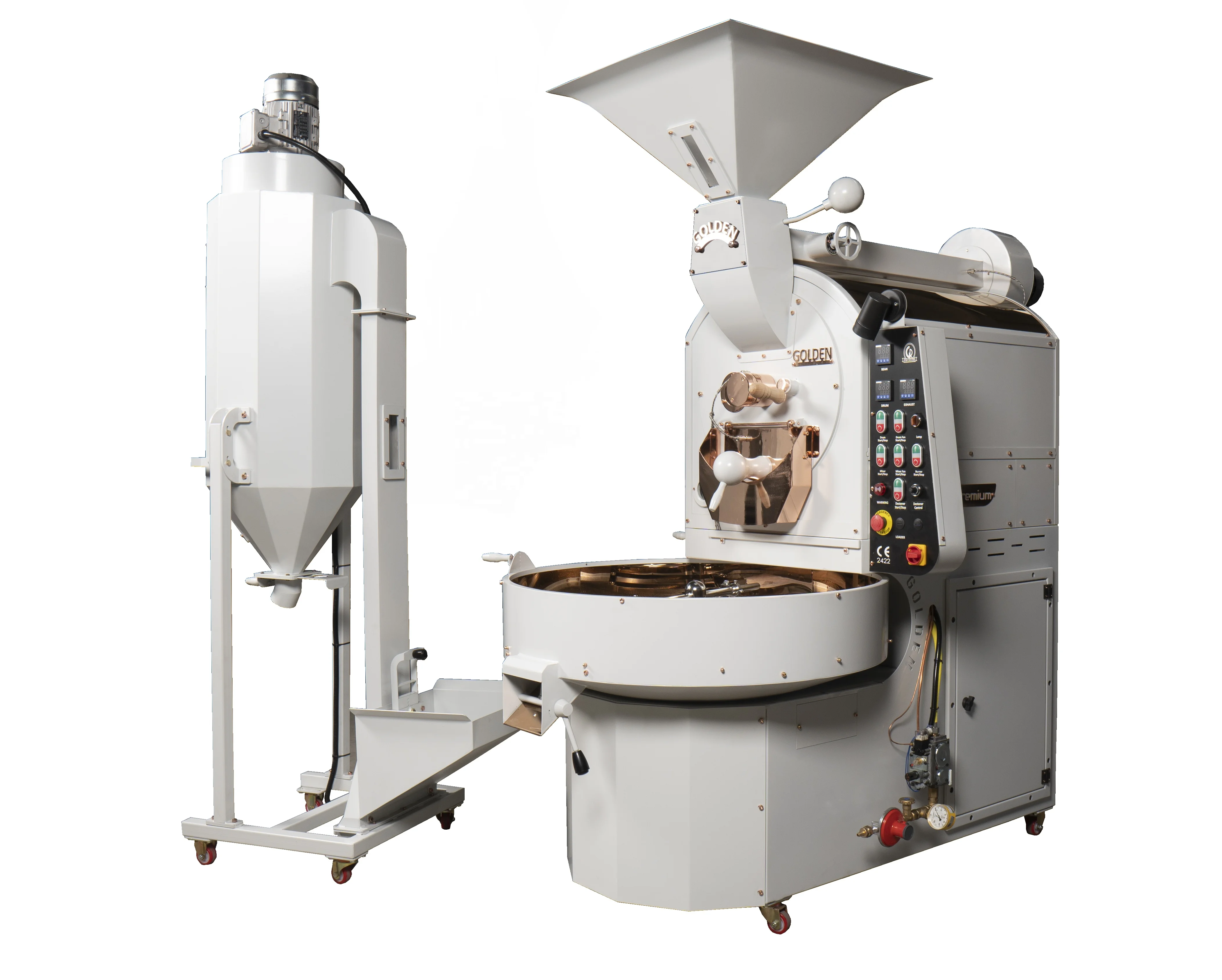 GR20 Golden Coffee Roaster Commercial 20KG Batch Capacity Industrial Coffee Roaster Machine Shop Roastery