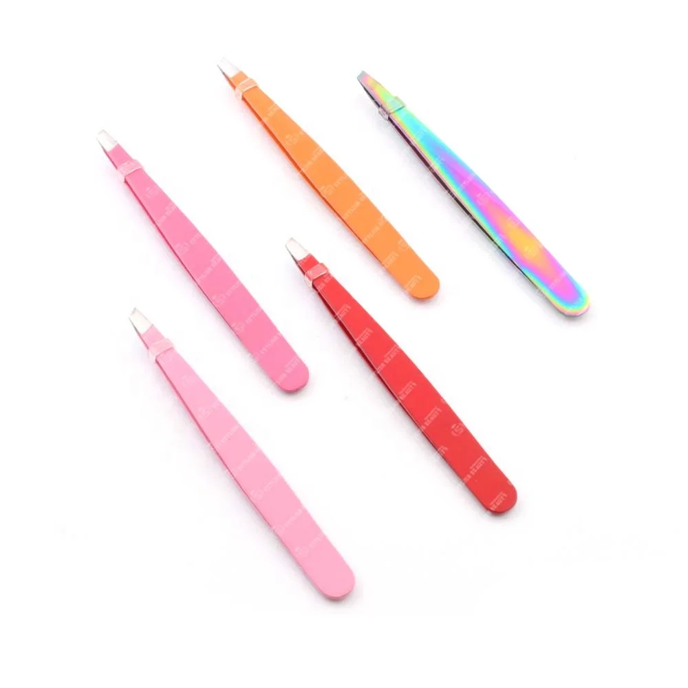 High Quality Wholesale Stainless Steel Eyebrow Tweezers For Makeup Brow Tweezer With Packaging Under Custom Brand Name