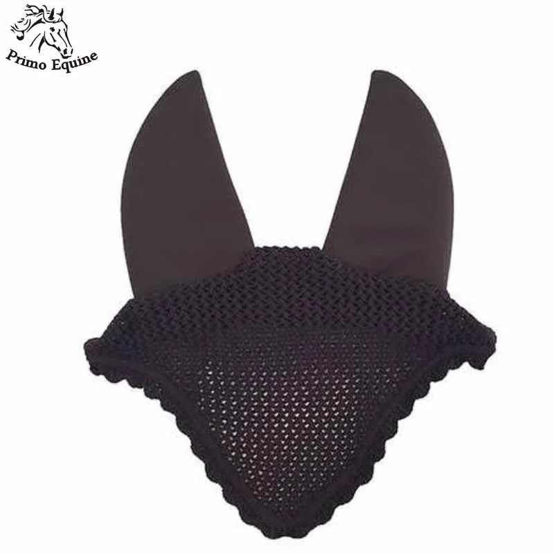 New Professional Soft Cotton Horse Ear Bonnet/Net/Hood Customized Horse Riding Ear Nets