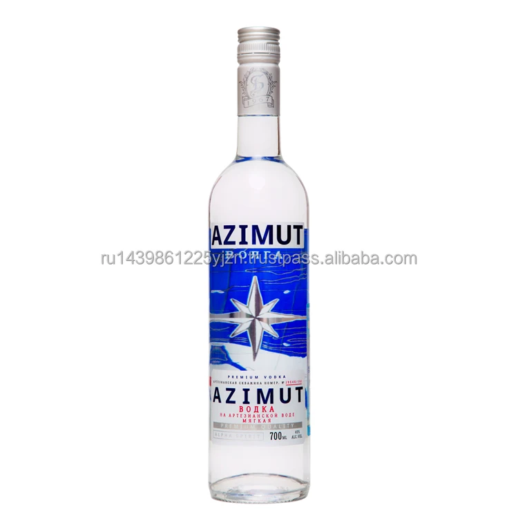 Soft azimut on artesian water vodka passed through many stages of filtration excellent product quality, vodka