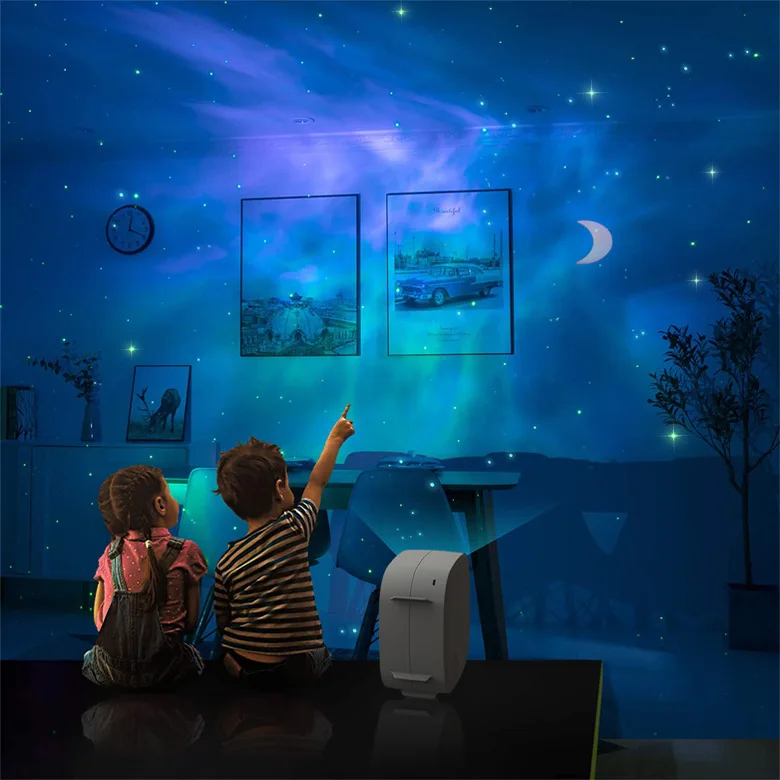 Hot Selling starry night light projector led laser moon star projection Lamp night lights proyector de estrellas