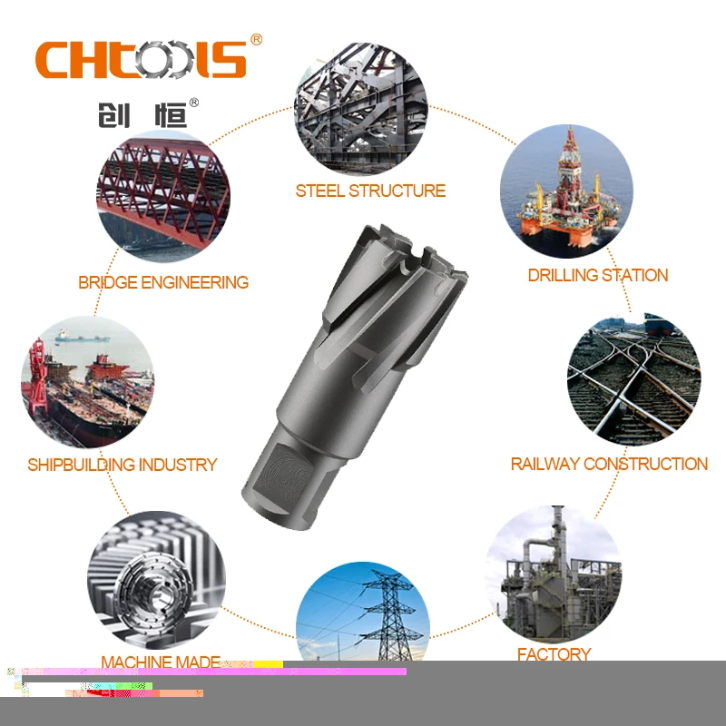 CHTOOLS High-Efficiency 35mm Annular Cutter Drill Bit with TCT High-Speed Steel Broach for Chinese Suppliers