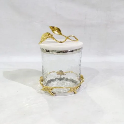 Unique Metal Lid Best Selling Glass Storage Canister For Cafe And Candy Container Tea Canisters Glass Kitchenware Canister