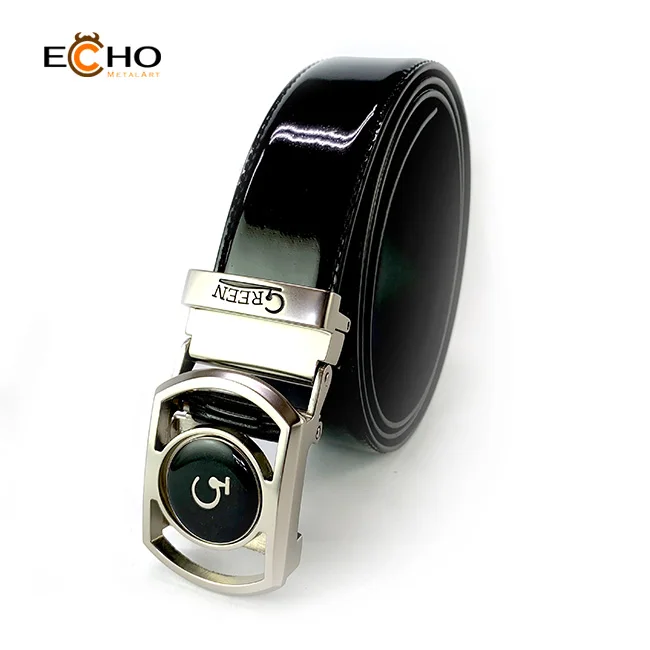 New design buckle and golf marker strap with black pvc leather golf belt