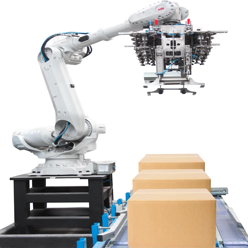 Robot palletizer full-automatic , Robotic Palletizer for Box  Carton Box , Bag , Pet, Gallon Palletizer manufacturer