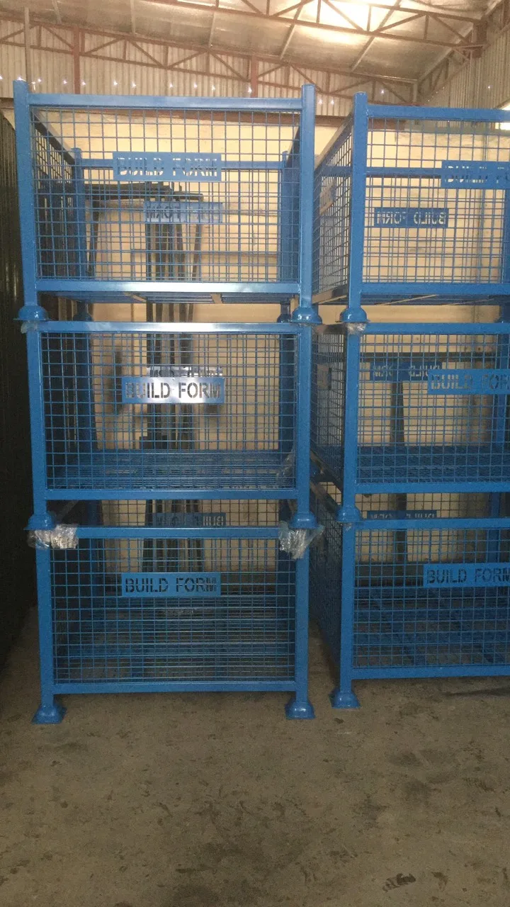 Factory Price Firm Construction Stackable Scaffolding Basket Cage Cargo & Storage Equipment
