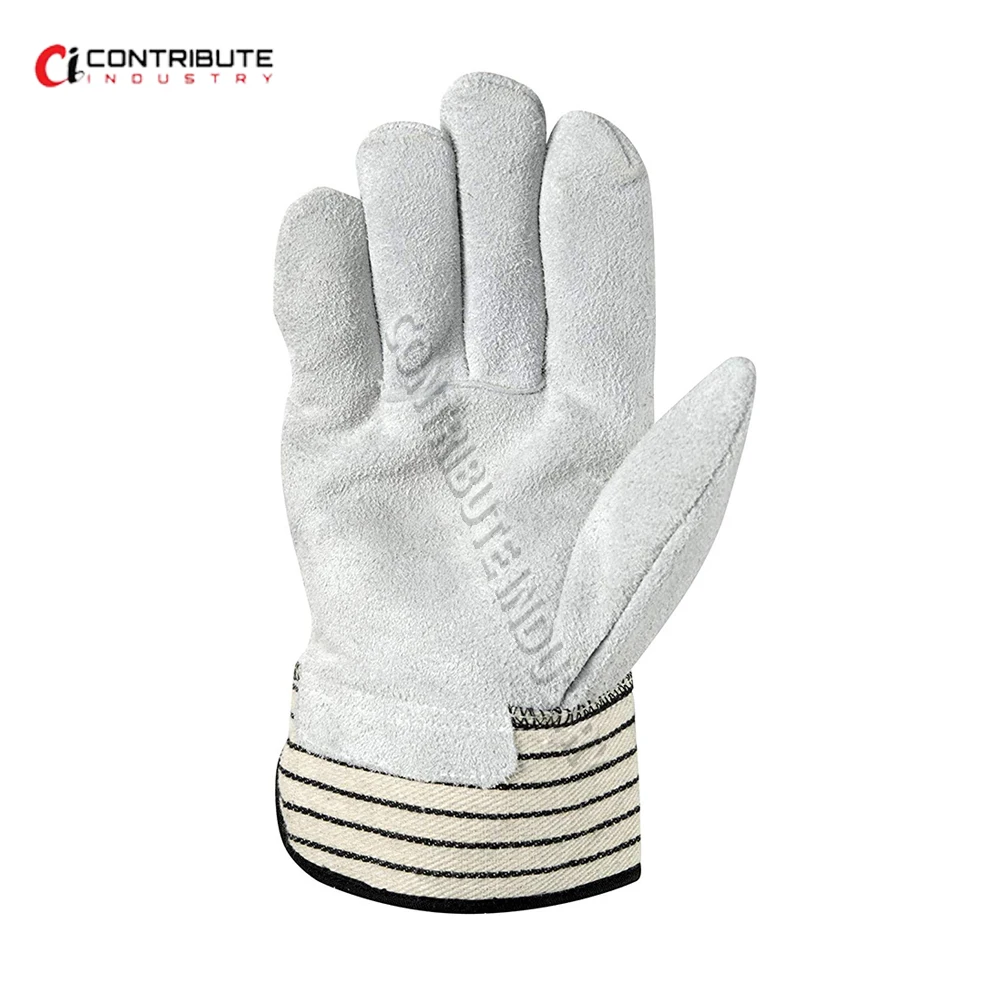 Safety Hand Protection Construction Gloves  Canadian Rigger Welding Gloves Cow Split Leather Working gloves