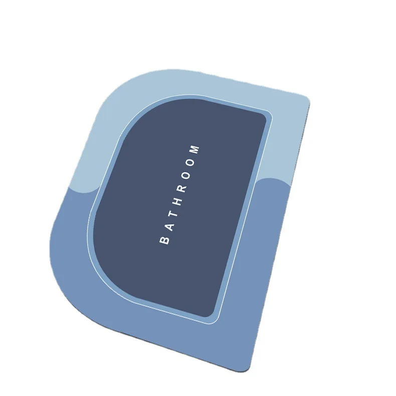 High Quality sector shape diatom ooze anti slip shower mat Eco-Frendly Bath Mat rug Washable odorless  Non slip mat