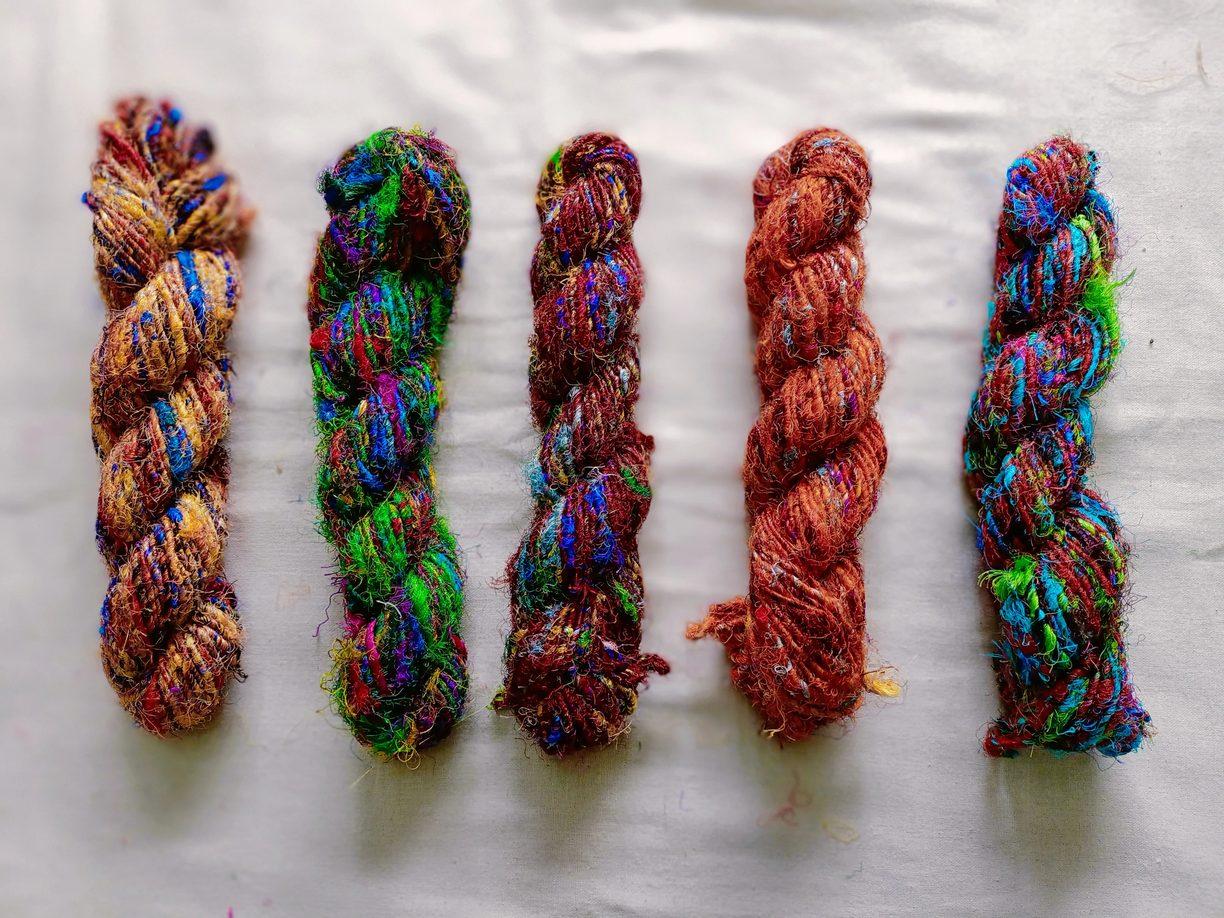 Banana Silk Yarns in Single Solid Dyed Colors