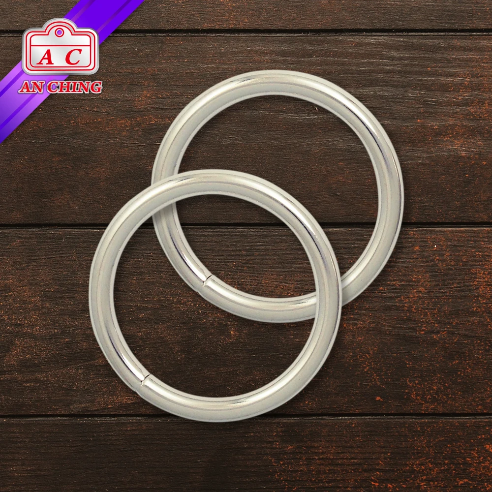 Sliver Metal Round Shape O Ring With DIA 3 mm