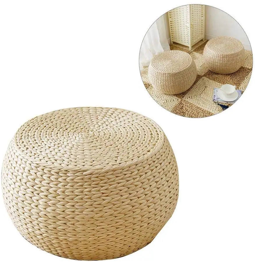 Best Product Seagrass Water Hyacinth Foot Stool Meditation Cushion Natural & Effective For Kitchen Decor