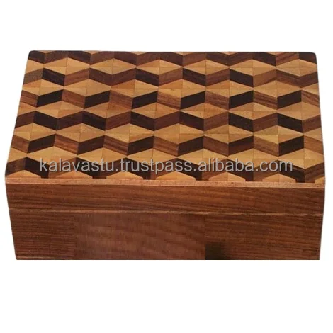 Decorative wooden box with white inlay carved box Power Packed Quality carved box Premium Design