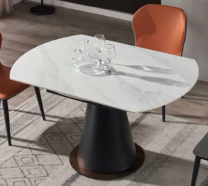 Discounted Cheap Marble Home Dining Table B1833 Circular expansive swivel Dining Table