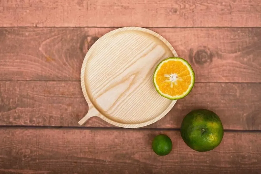 Элегантный бамбуковый сервировочный поднос сделано во Вьетнаме/100% углеродный-нейтральный материал ручной работы с золотыми данными 99