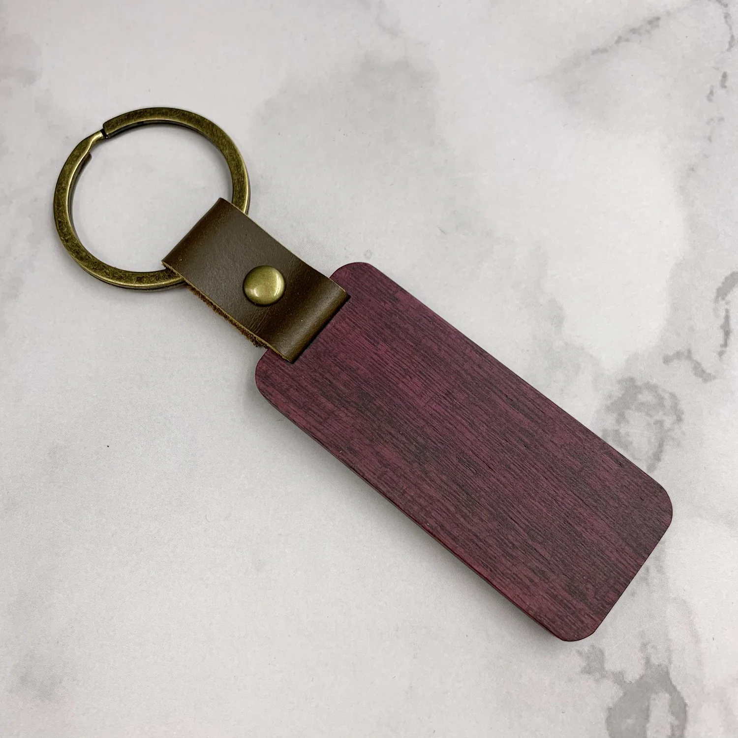Multiple Styles Metal Keyring Keychains Blank Wood Laser Engraving Custom Leather Key Chain Wooden keychain