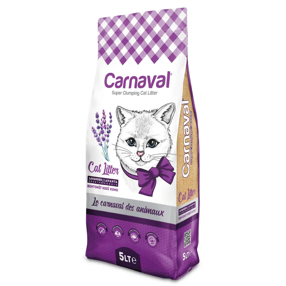 Супер кошачий наполнитель для кошек Carnival 5 Лаванда 0 6-2 25 мм