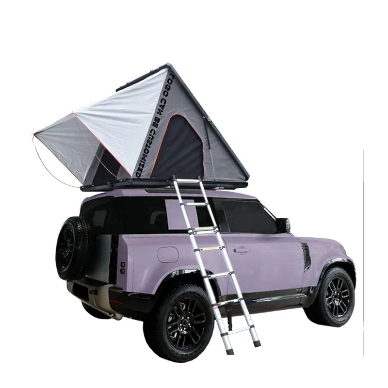 Aluminum Triangle Hard Shell Semi-automatic Hydraulic Car Roof Tent For Camping