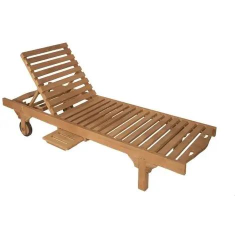 Durable Teak  Beach Sun Lounger Outdoor Furniture