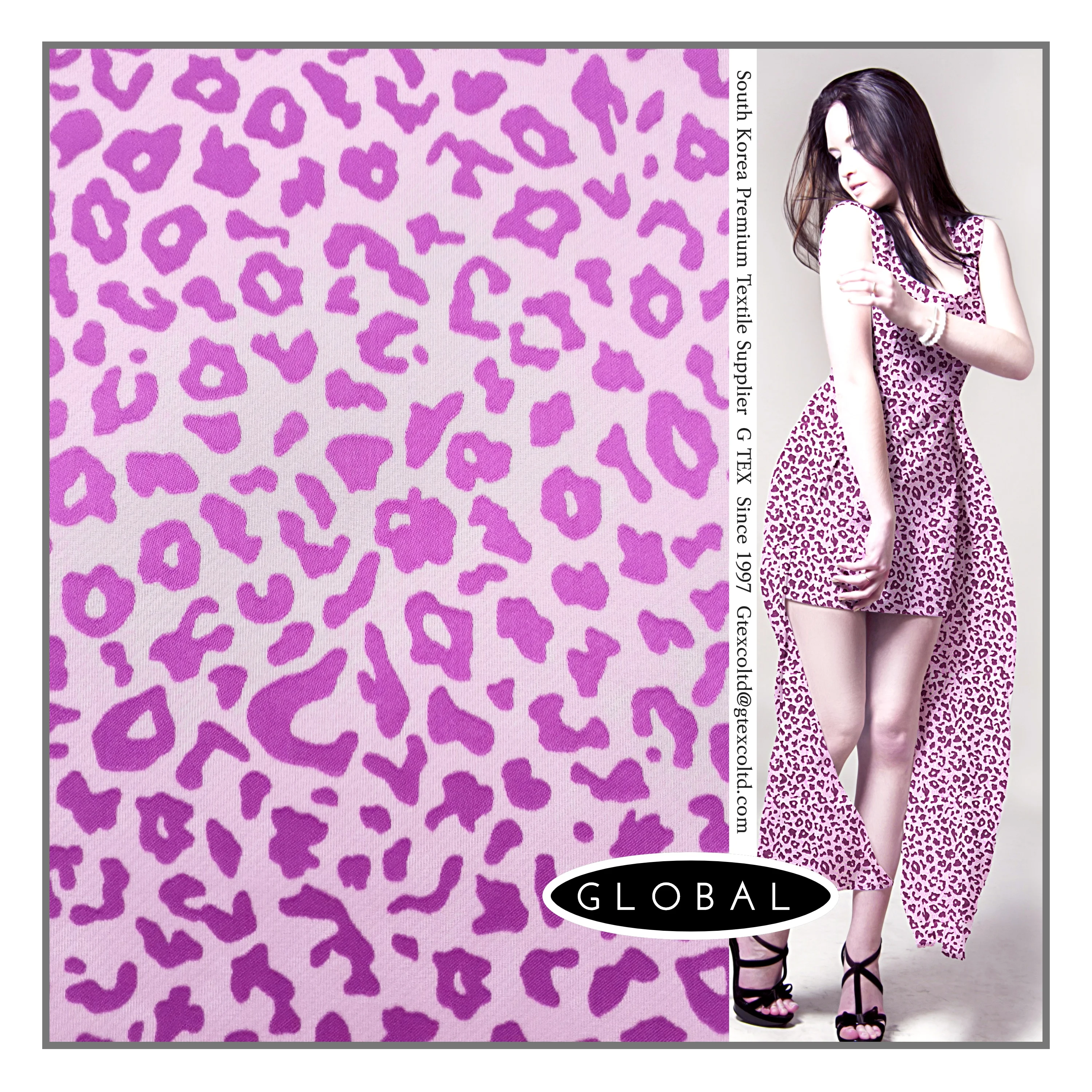 G TEX / Made In Korea / Premium Quality / Woven BURNOUT FABRIC POLY 65% RAYON 35% Fabric  / For Women Dress, Skirt, Shirt, etc