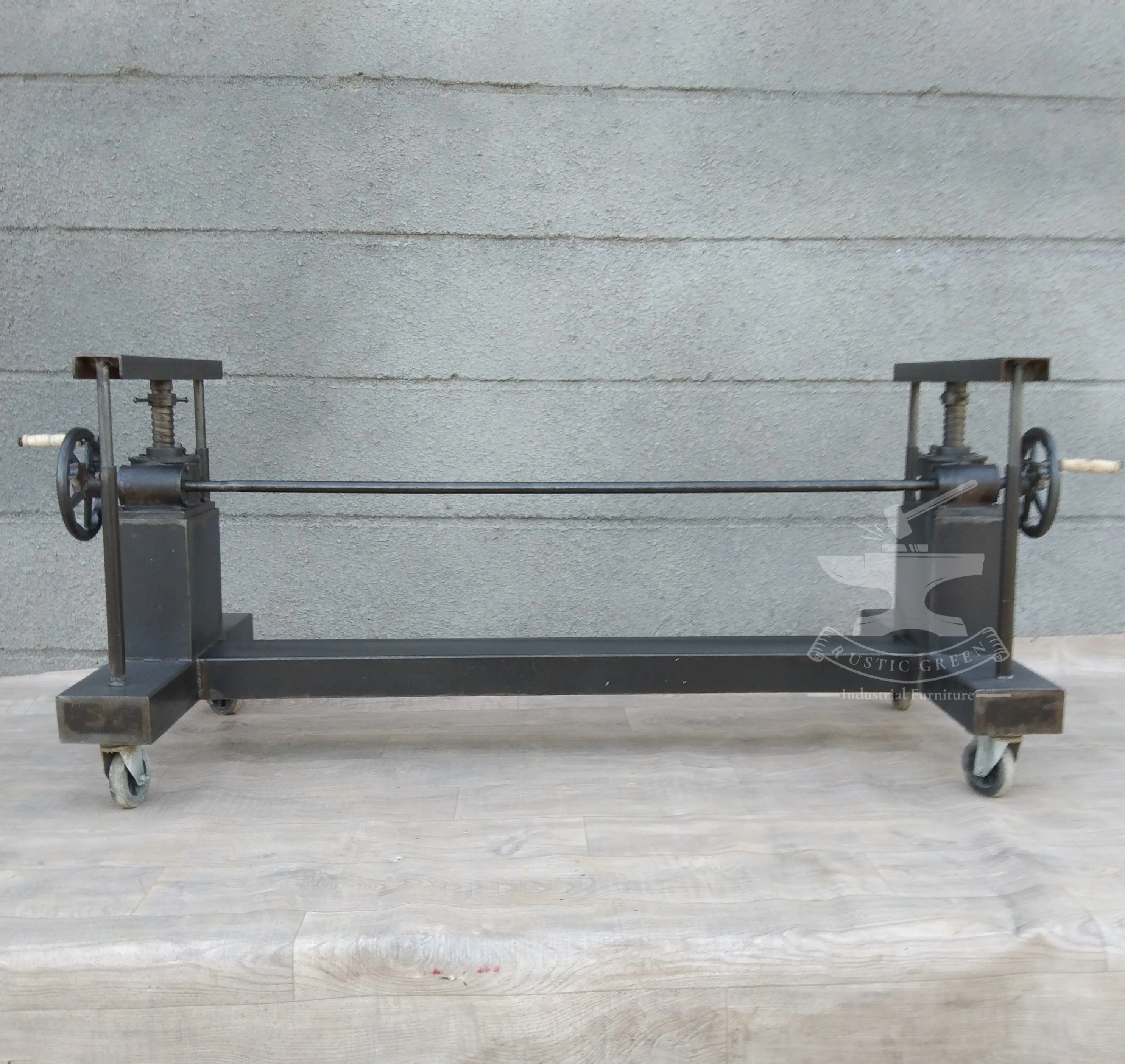 Industrial Rustic Crank Table Legs Adjustable Metal Base for Living Room Dining Table for Home Office or School
