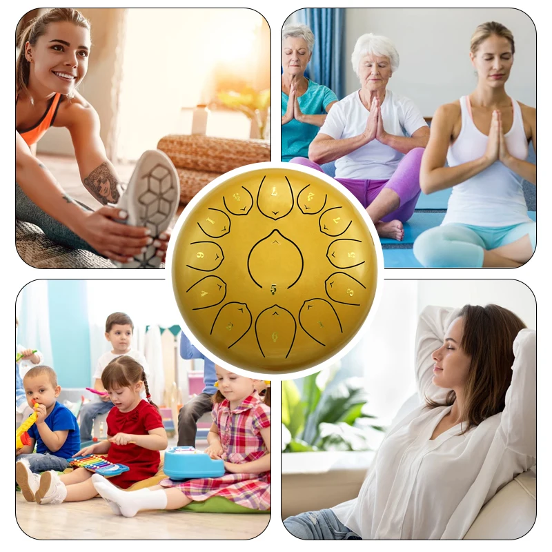 Могут поставляться напрямую стали язык барабан 12 дюймов 13 тонов релаксации инструмент