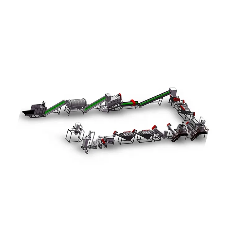 
Fully Automatic PET bottle flakes plastic washing recycling machine production line 