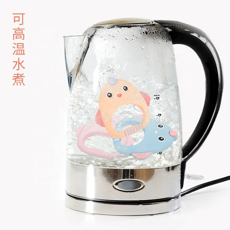 AppleBear Funny Baby Rubber Animal Cute Chicken Toy Silicone Teething Teether