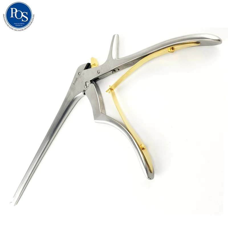 Stainless Steel Neurosurgery Orthopedic Surgical Instruments Kerrison Laminectomy Bone Punch Rongeur 90 Degree
