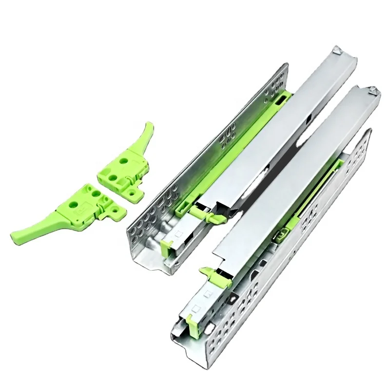 kav soft closing undermount drawer slides full extension clip siding rail (663BLHI-B)