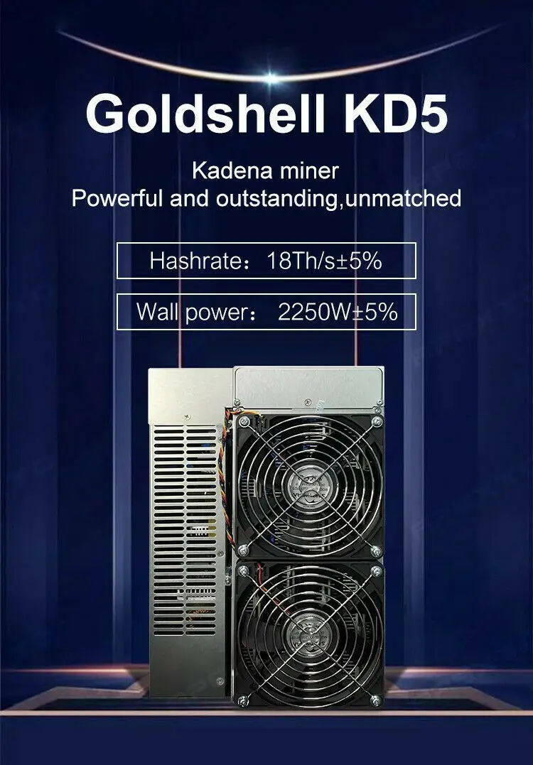 Goldshell KD5 18th/s new used 18th KDA miner from innosilicon Kadena mining machine Asic Blockchain Miners