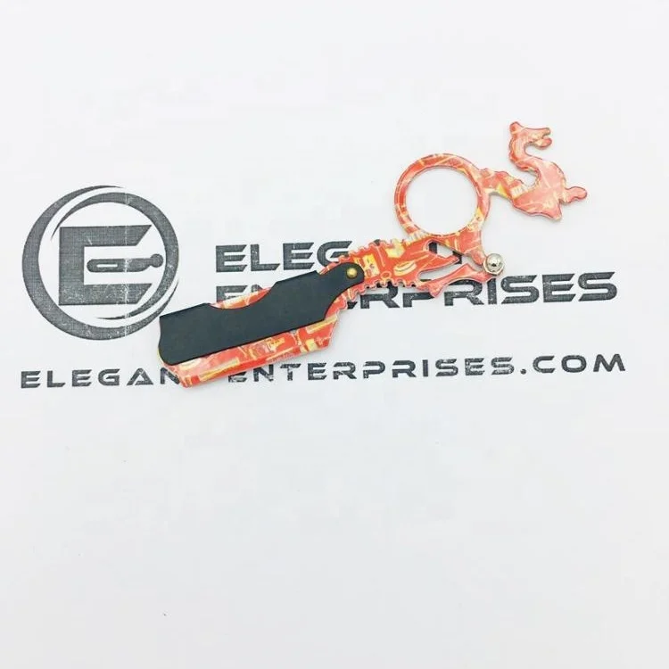 custom paper coated wholesale barber razor with dragon ring stainless steel with custom brand name
