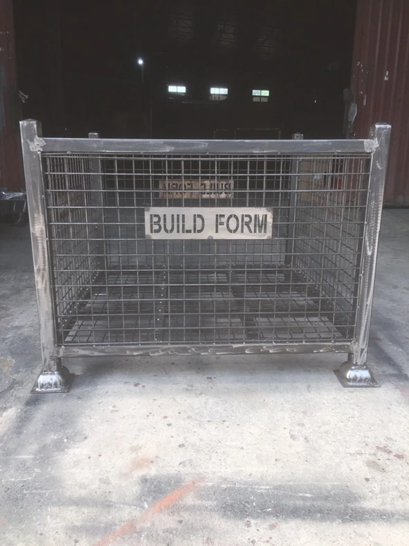  Хороший поставщик! Корзина для строительных лесов Штабелируемый контейнер из проволочной сетки