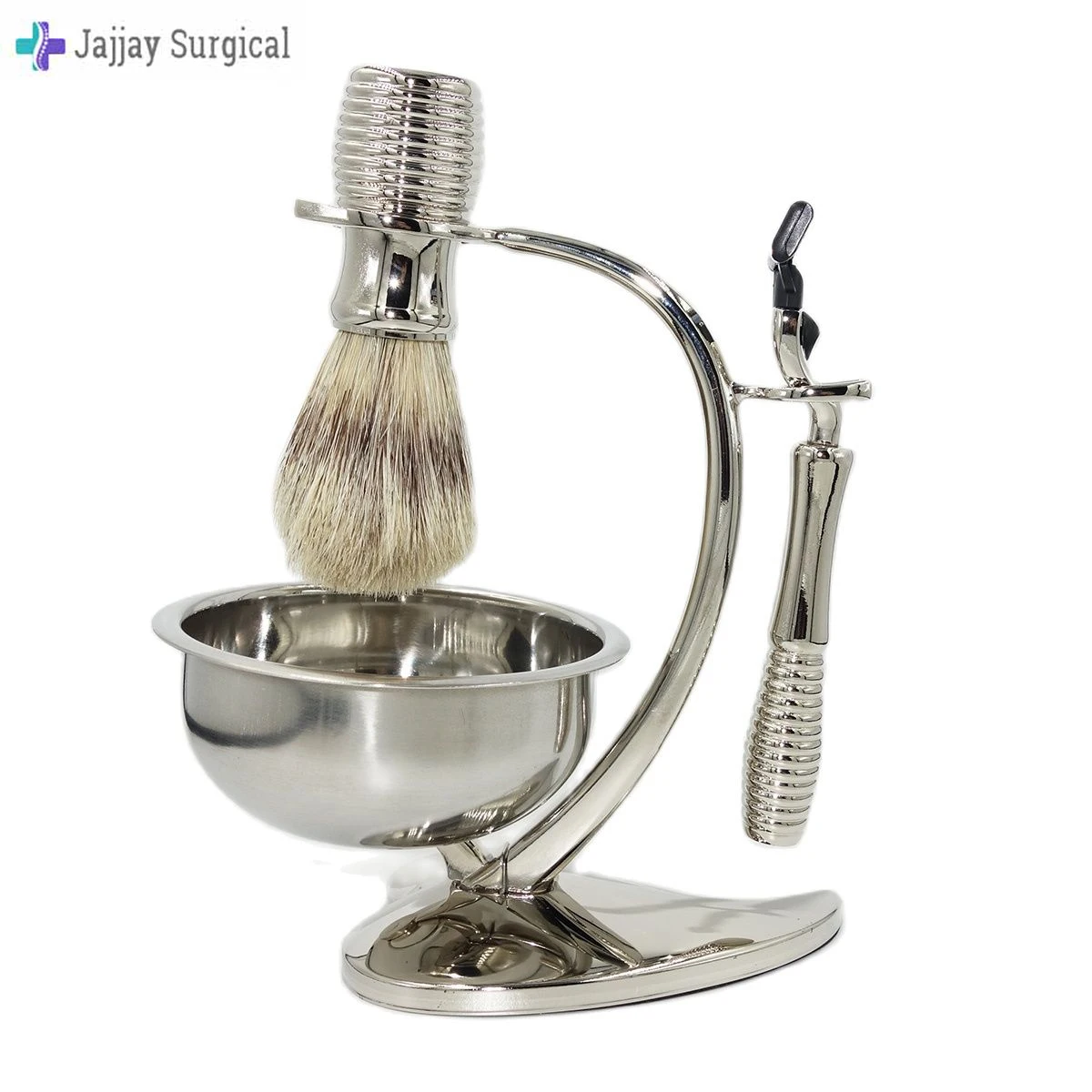 Wholesale Nylon Hair Brush Stainless Steel Shaving Bowl And Brush