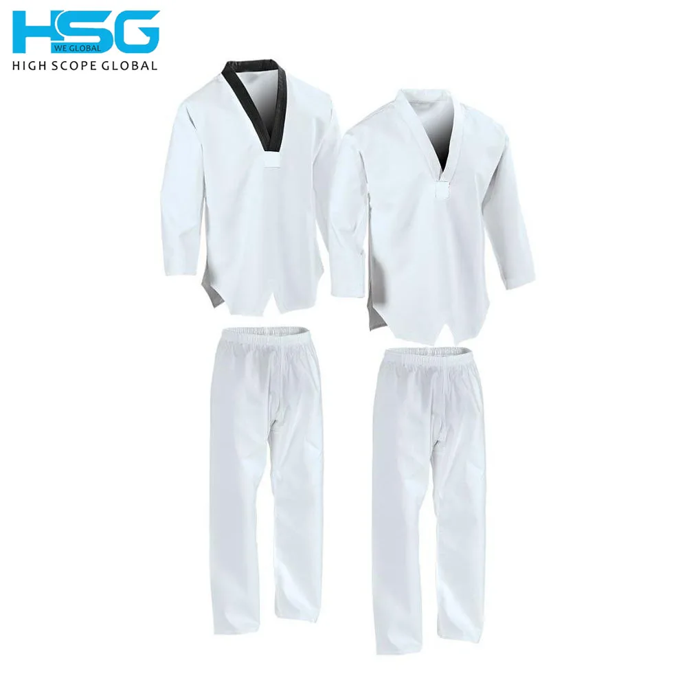 Factory Wholesale Taekwondo Uniform Custom Logo WTF ITF Approved Cotton Fabric Martial arts Dobok Unisex