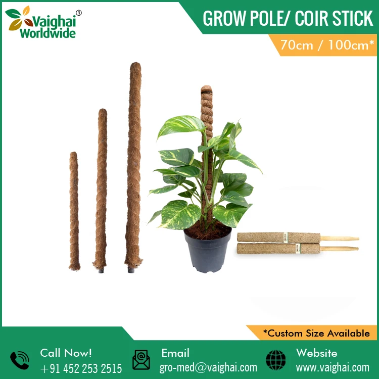 Attractive Price Good Quality Coconut Fiber Plant Support Coir Stick/ Coir Pole