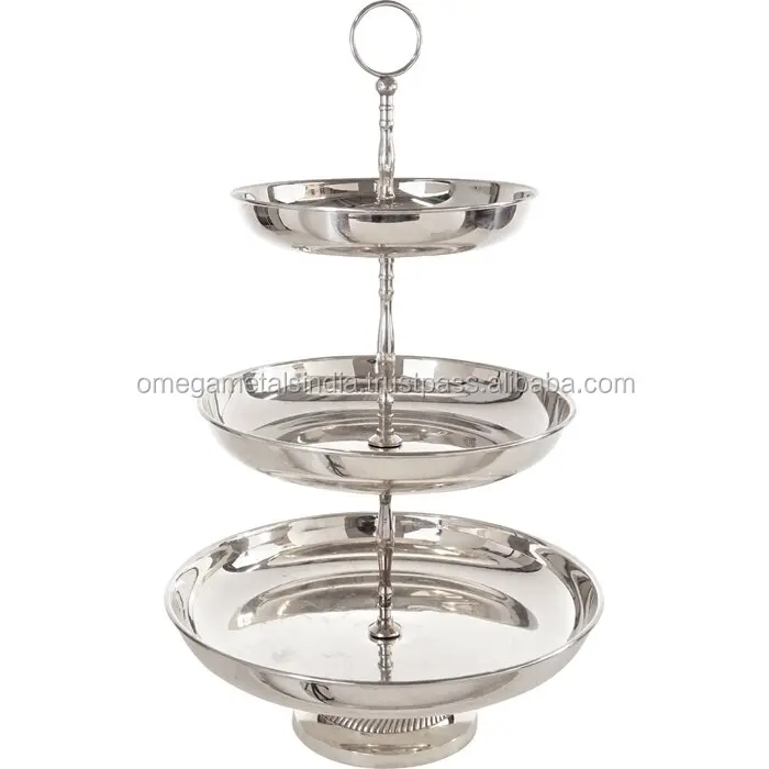 High Quality Cake stand of 2 tiers iron cup cake holder of golden finishing best design for party usage all functions