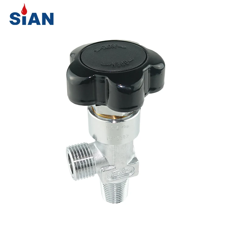 Chrome Plated Finish Diaphragm Type QF-21A Oxygen Air Nitrogen Gas Cylinder Valve