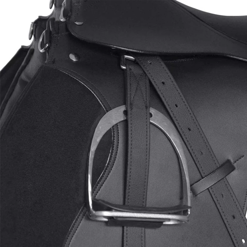 Hot Selling Good Quality Outdoor Horse Riding English Style Leather Made Horse Riding Saddle