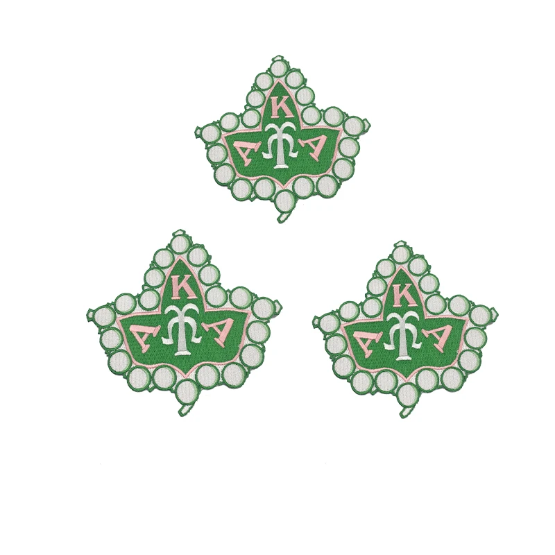 Custom logo number and alphabet applique embroidery patches  AKA 1908 Applique patches for clothing