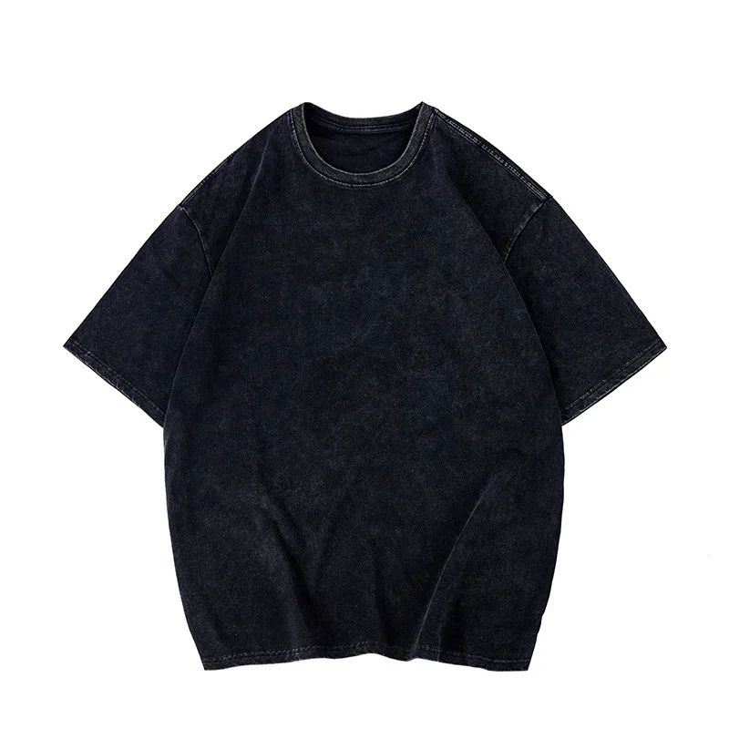Wholesale Acid Wash Tshirt Street wear hip hop stone t shirts logo customize oversize vintage t-shirt casual wear shirts