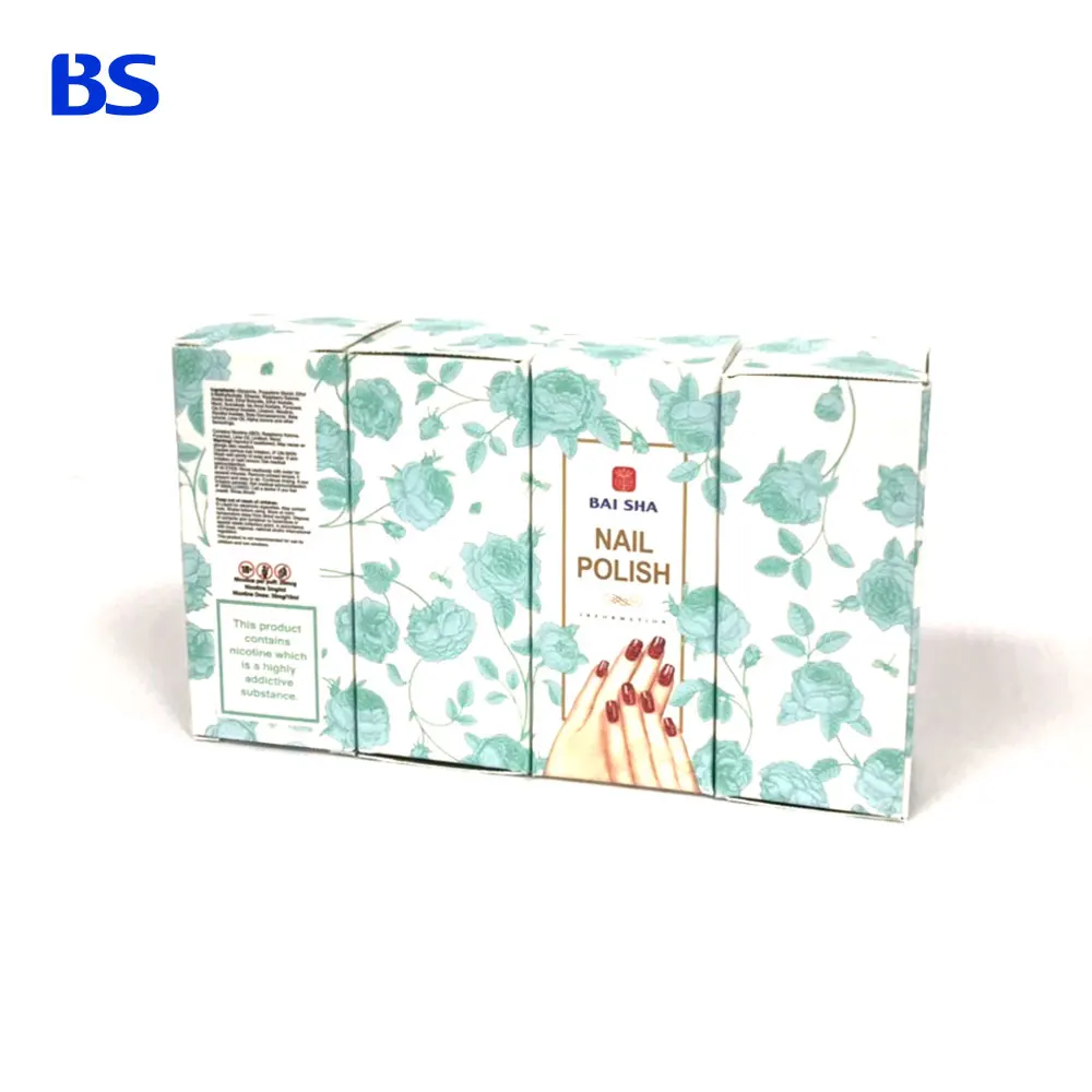 Customized High Quality Bottles Private Label Colors false nail 10ml bottle paper box nail polish packing box