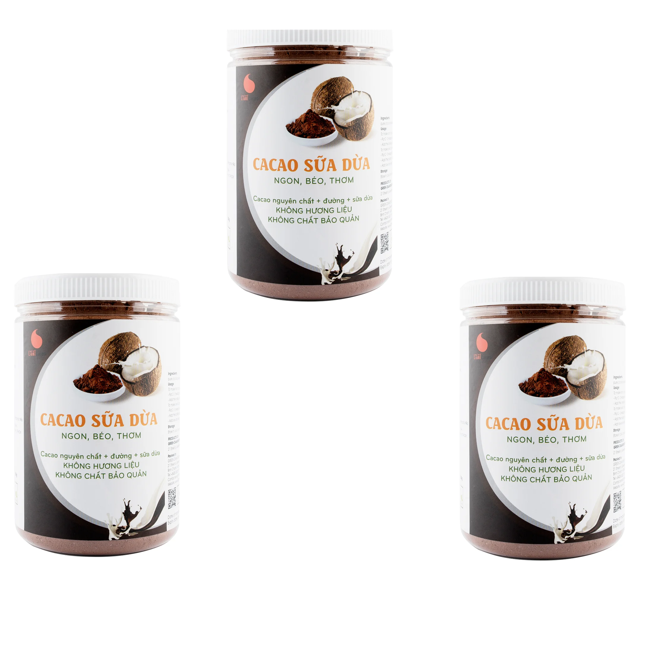 
 Какао Кокосовая банка, необработанный какао-порошок, ингредиенты в упаковке из Вьетнама, 550 г 0, содержание какао, вкус шоколада, высокое качество  