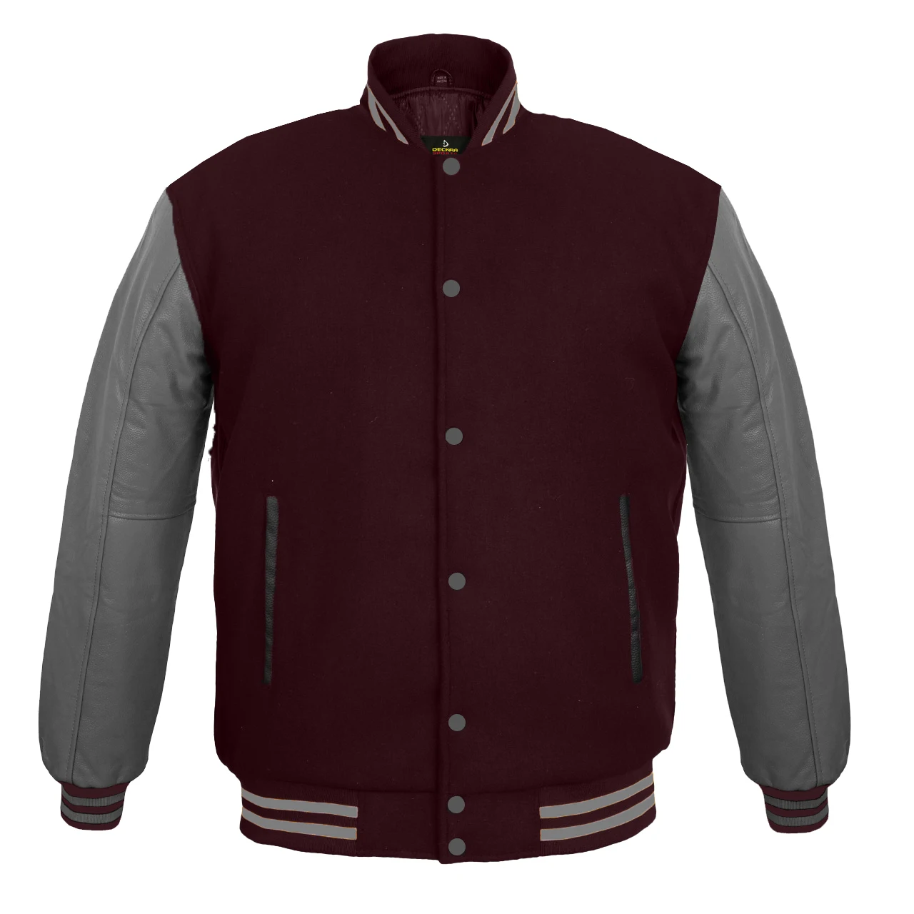 Wholesale Custom Varsity Letterman Men / Women Jacket Your own Embroidery Logo Patches High Quality Wool + Leather Jackets