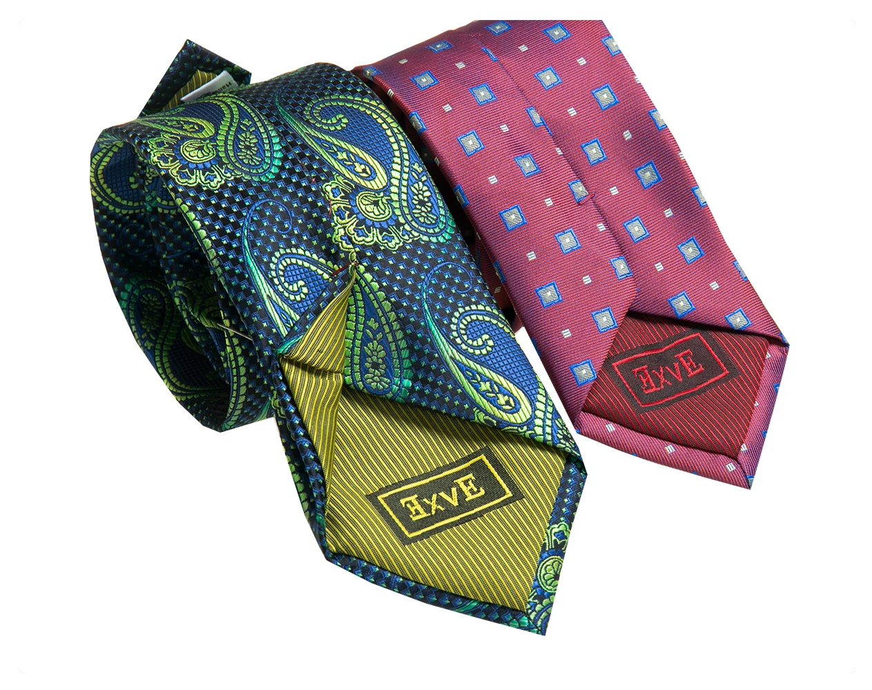 Mens Polyester Necktie Custom Company School Logo Woven Handmade Neck Ties