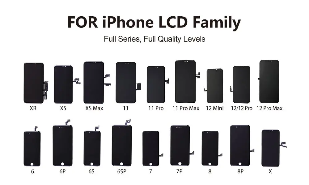  Экран OLED для iphone X 10 XS XR Xs max 11 pro 12 сменный ЖК-экран мобильных телефонов все